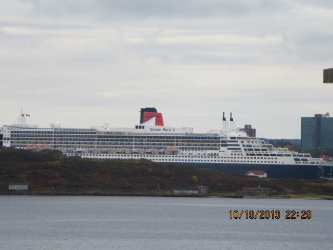 watching the Queen Mary 2 Halifax, Nova Scotia Canada