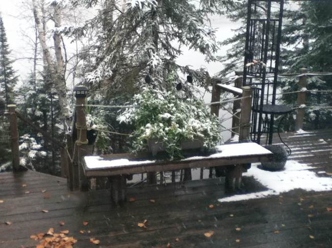 Oct snowfall Thunder Bay, Unorganized, Ontario Canada