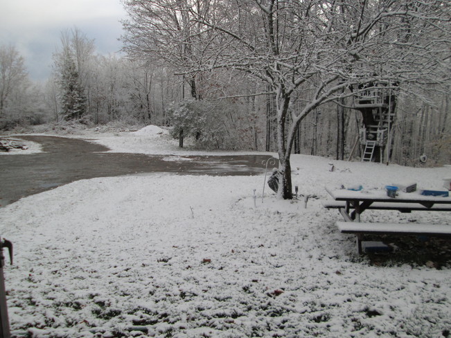 Oh look, Snow! Burks Falls, Ontario Canada