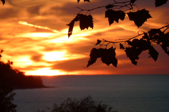 A beautiful sunrise on Lake Erie Port Dover, Ontario Canada