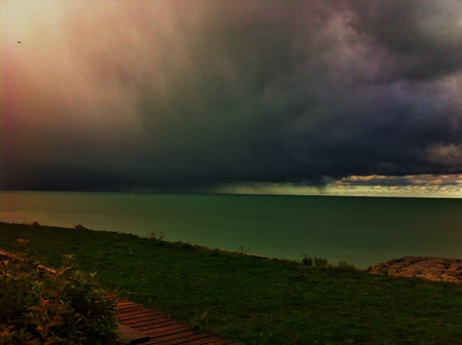 Storm Clouds Over Lake Huron Goderich, Ontario Canada