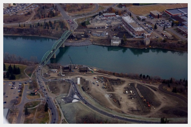 construction of the new bridge Edmonton, Alberta Canada
