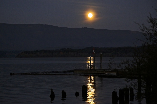 Hunters Full Moon Cowichan Lake, British Columbia Canada