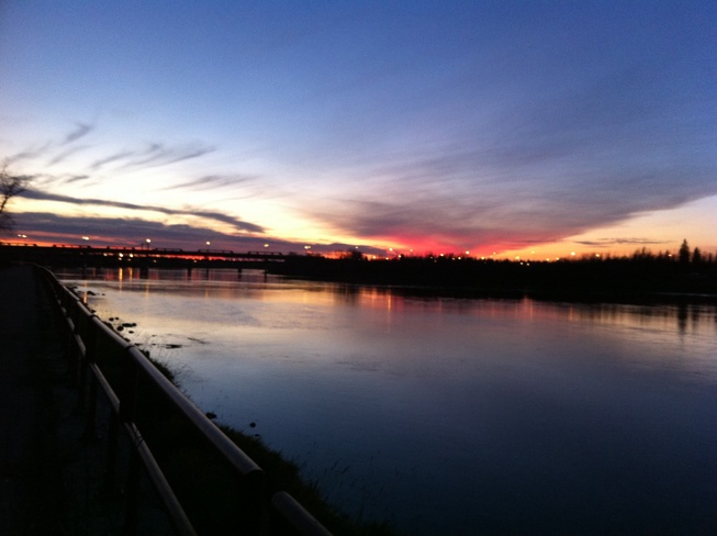 End of day sunset Prince Albert, Saskatchewan Canada
