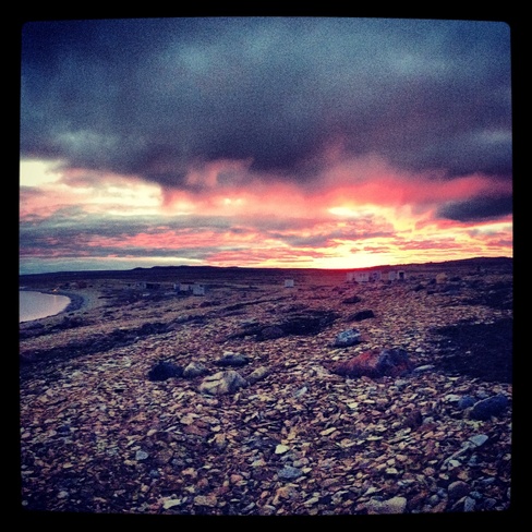 sunset Cambridge Bay, Nunavut Canada