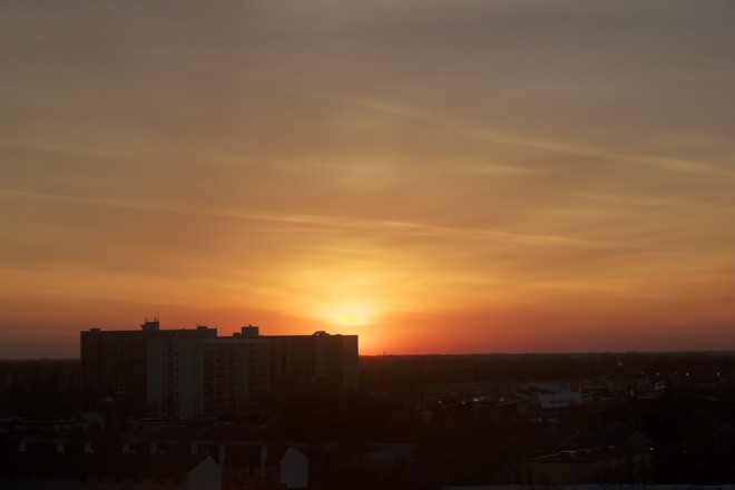 Sunset from the 8th floor Winnipeg, Manitoba Canada