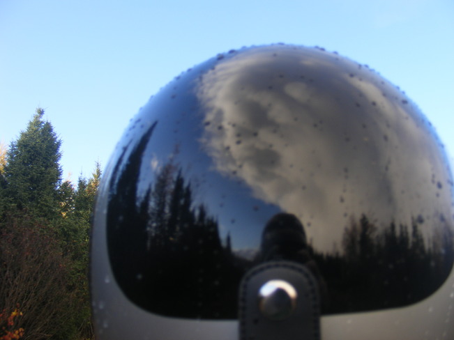 Helmet Reflection Birchy Bay, Newfoundland and Labrador Canada