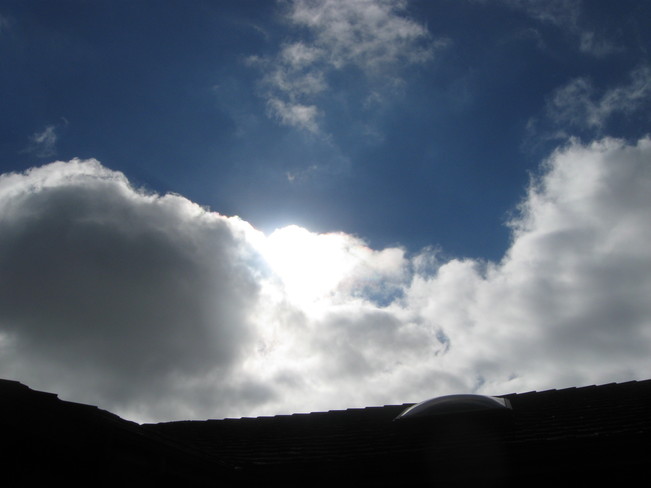 sun shining on the cloud Surrey, British Columbia Canada