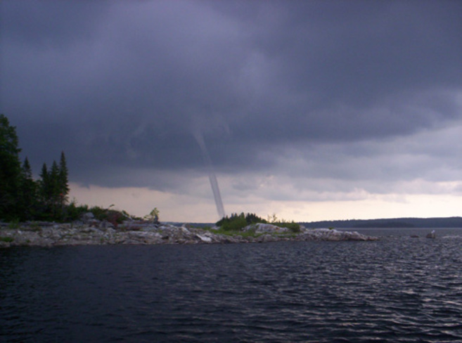 Water spout Val-d'Or, Quebec Canada