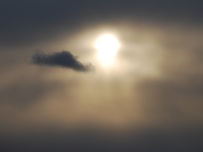 Cloud-Covered Sun Brandon, Manitoba Canada