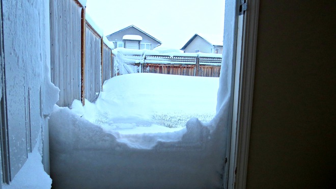 Snow Doorway Lacombe, Alberta Canada