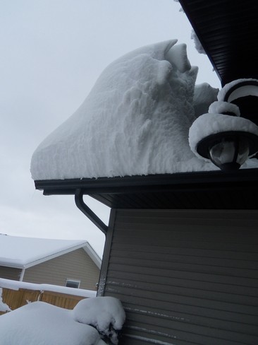 Snow on Roof Red Deer, Alberta Canada