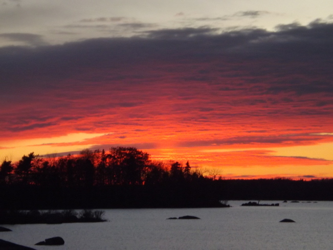 Sunset over Gasperau Lake 