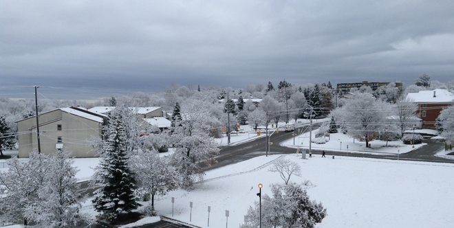 Snow This Morning Orillia On Orillia, Ontario Canada