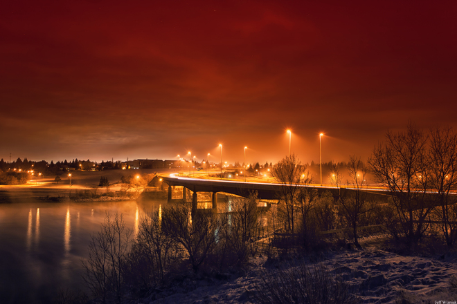 Circle Bridge Fog Saskatoon, Saskatchewan Canada