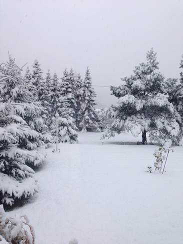 First big snow fall of the year Terrenceville, Newfoundland and Labrador Canada