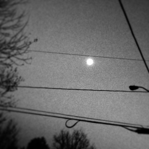 Moon in the nightsky Lincoln, New Brunswick Canada