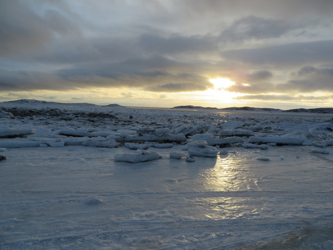 beautiful still November day Iqaluit, Nunavut Canada