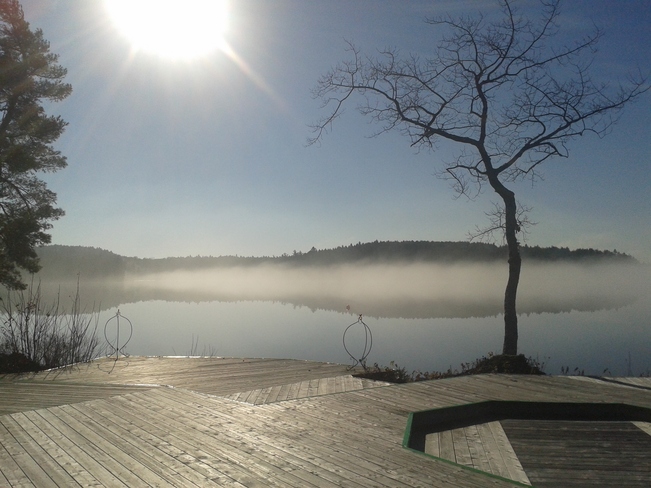 Misty \Morning at Crooked Lake Bridgewater, Nova Scotia Canada