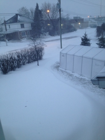 heavy snowfall Hearst, Ontario Canada