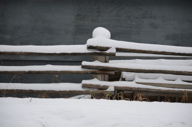 snow fence Fort St. John, British Columbia Canada