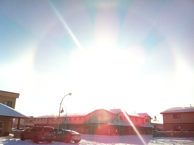 Rainbow ring round the sun Edmonton, Alberta Canada