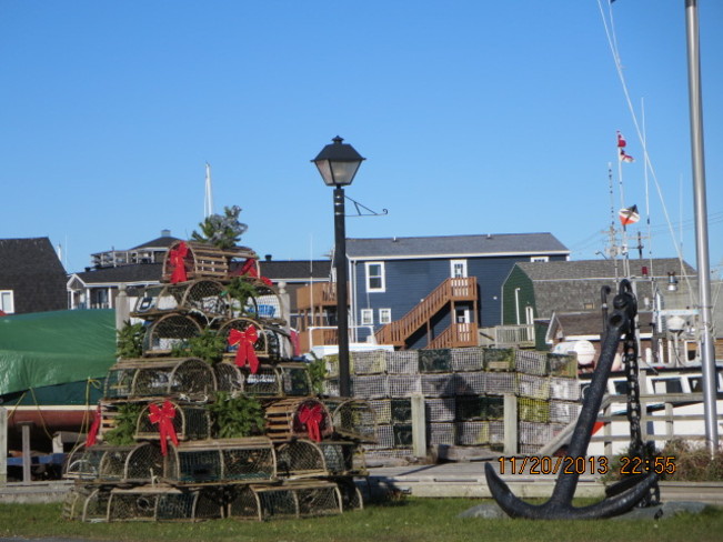 tree of lobster traps Eastern Passage, Nova Scotia Canada