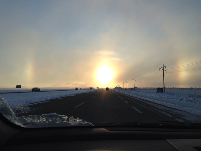 The Sun looks crazy Regina, Saskatchewan Canada