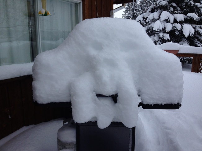 bbq snow man MacKay, Alberta Canada