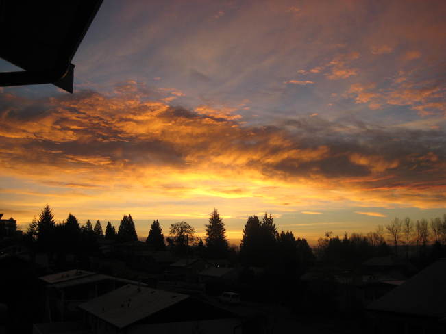 Beautiful morning sky Coquitlam, British Columbia Canada