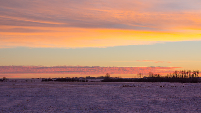 Colorful Sunrise Strathmore, Alberta Canada