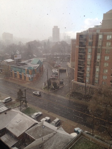 first snowfall Toronto, Ontario Canada