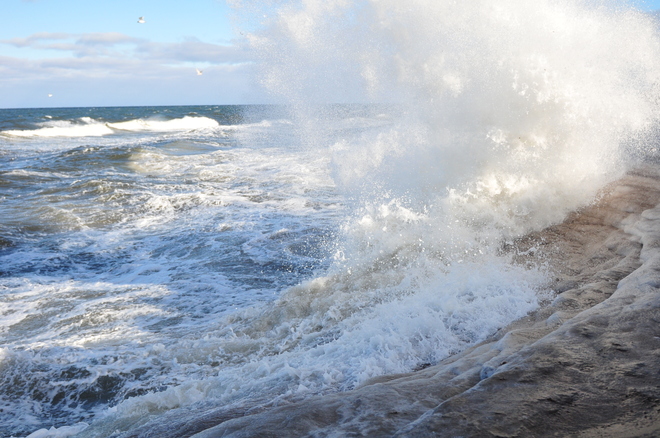 A gigantic wave. Cap-Pele, New Brunswick Canada