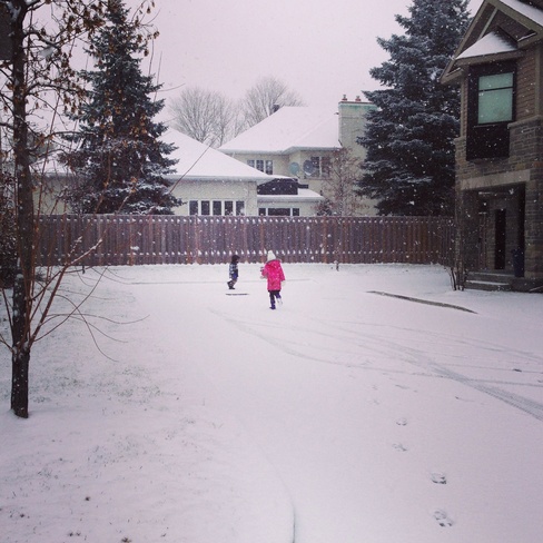 kids happy with the snow Ottawa, Ontario Canada