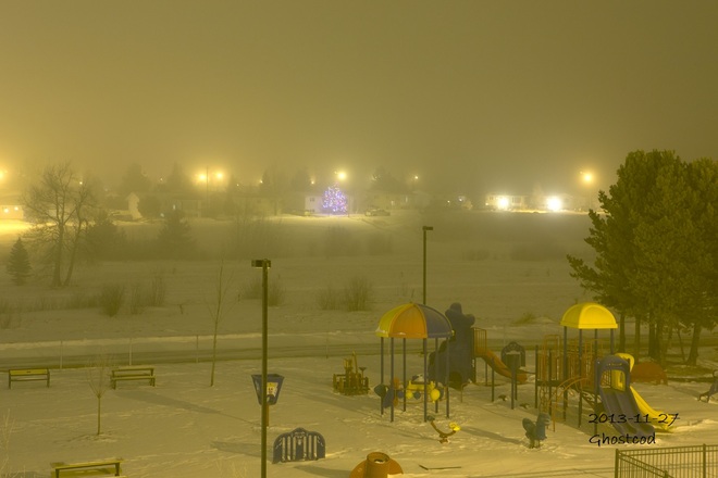 The Fog moved on Swan Hills, Alberta Canada