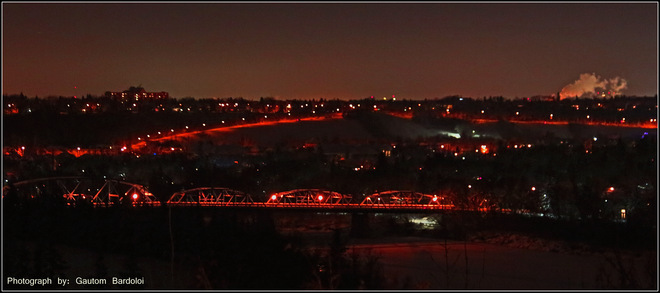 Silent winter night Edmonton, Alberta Canada