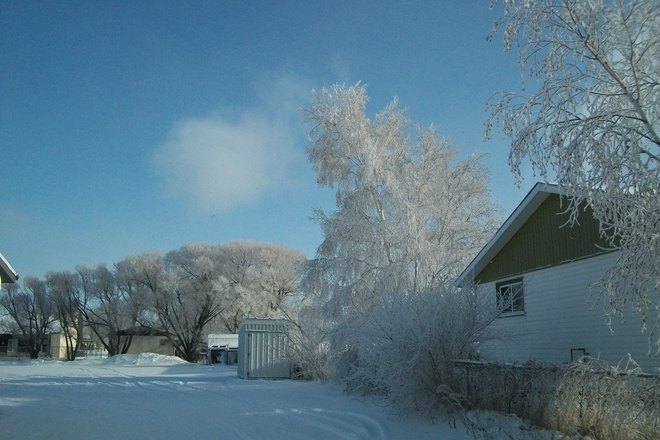 jack frost payed a visit St. Malo, Manitoba Canada