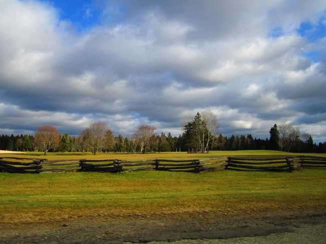fenced in field Temperance Vale, New Brunswick Canada