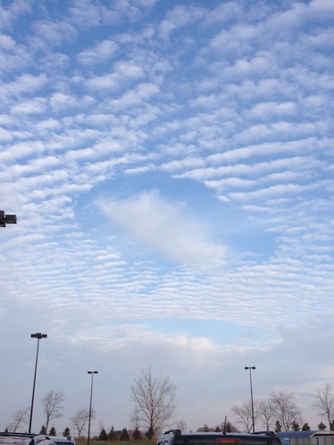 Strange cloud formation Waterloo, Ontario Canada