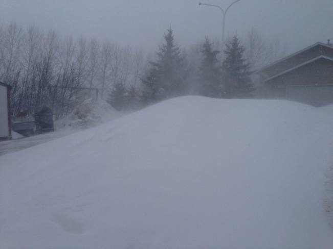 Snow drift Balzac, Alberta Canada