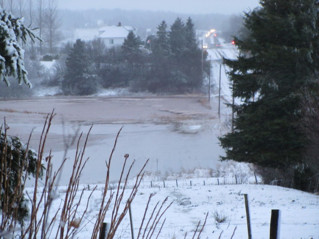 Marshes Flooded Overnight Amherst, Nova Scotia Canada