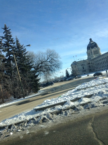 cold day and sunny Regina, Saskatchewan Canada