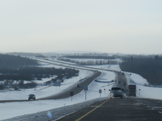 cold drive to RedDeer Ponoka County No. 3, Alberta Canada