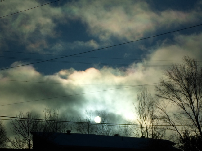 The Sun was playing with the clouds Elliot Lake, Ontario Canada