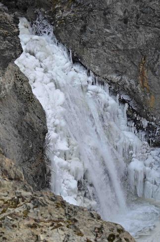 falls in ice Boundary Falls, British Columbia Canada
