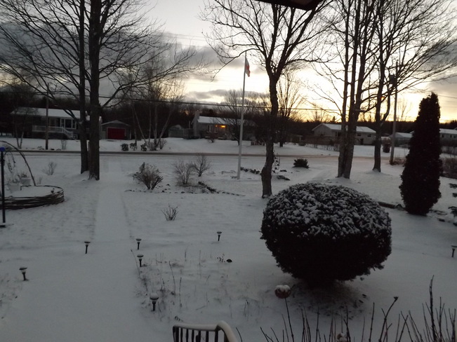 morning-snows over for now. New Minas, Nova Scotia Canada