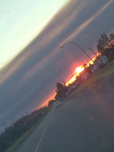 sunset Thompson, Manitoba Canada