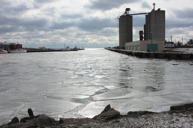Ice in the sun Port Stanley, Ontario Canada