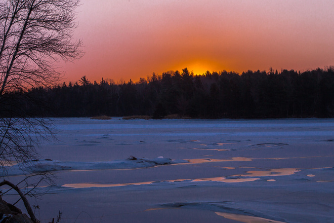 Winter Sunrise on the Wallace River Wallace, Nova Scotia Canada