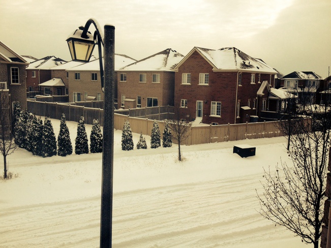first snow storm Markham, Ontario Canada
